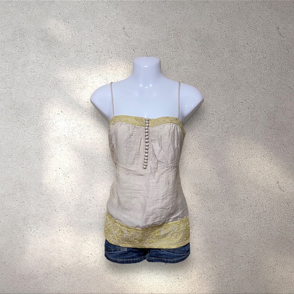 BCBG MAXAZRIA Fairycore Linen Camisole Top - Picture 1 of 4